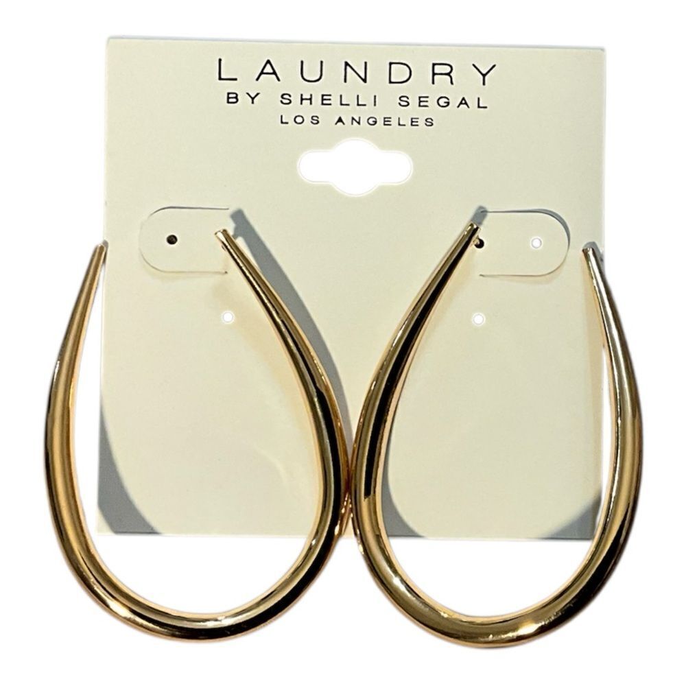 Laundry by Shelli Segal gold tone horseshoe earrings. NWOT